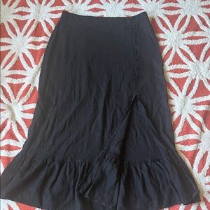 next Black Maxi Skirt with Ruffle Hem